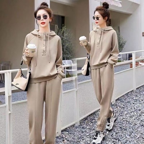 2023 spring new Korean style temperament fashionable casual hooded sweater two-piece female fashion sportswear suit