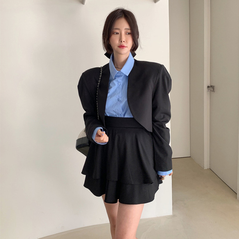 Original spot design curved short suit jacket
