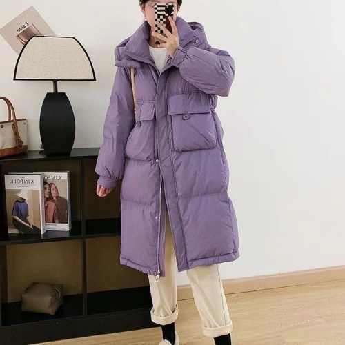 Net picture down padded jacket women's winter mid-length new small fairy style hooded jacket explosion style