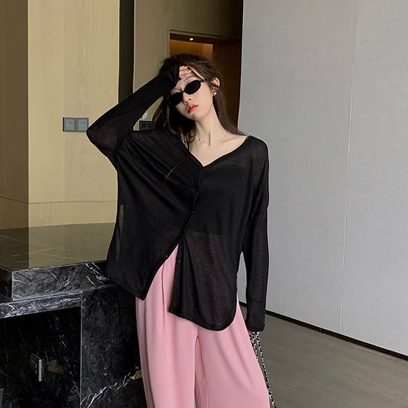Official picture Sunscreen cardigan women's long-sleeved early autumn thin section loose breathable top micro-permeable air-conditioning shirt coat