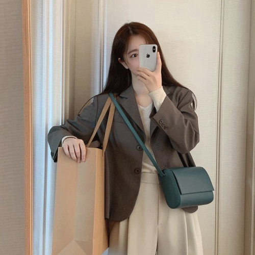 Autumn and winter new small suit jacket women's trendy short section self-cultivation temperament foreign style top casual suit commuting career