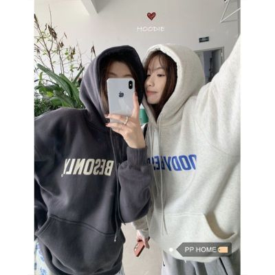 Autumn and winter velvet sweatshirt for women Korean style trendy student loose lazy style long-sleeved ins thickened top hooded jacket cec