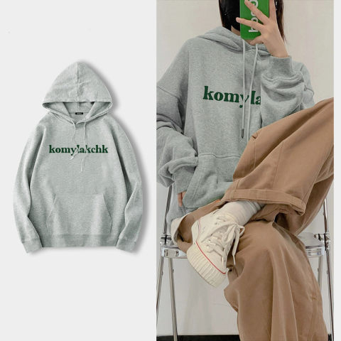 Autumn and winter velvet sweatshirt for women Korean style trendy student loose lazy style long-sleeved ins thickened top hooded jacket cec