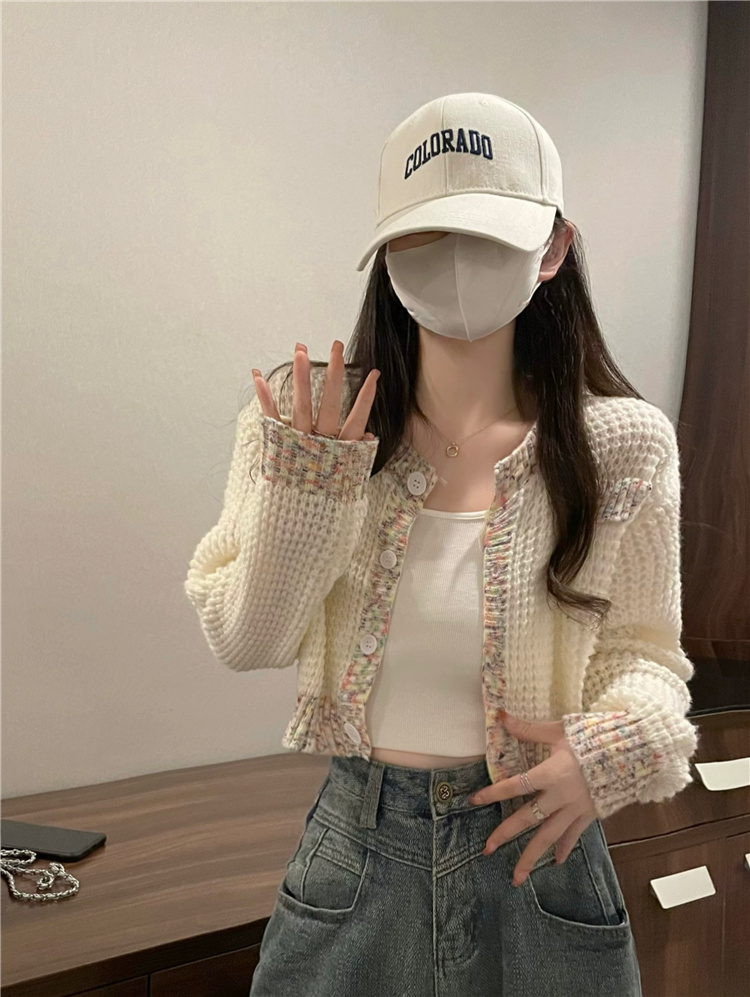 2023 New Xiaoxiangfeng Women's Versatile Niche Knitted Cardigan Autumn Long-Sleeved Sweater Jacket Women's Top