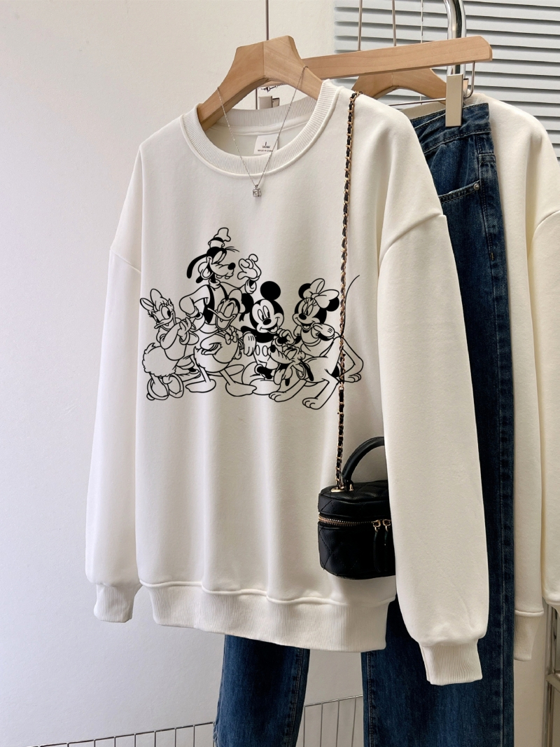 Pure cotton-Hua Mian/thin 330g/velvet 420g autumn and winter sweatshirt for women