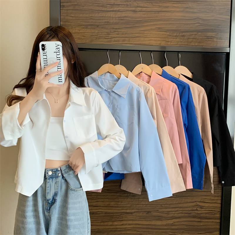Autumn new Korean style design niche sweet salty gentle temperament loose long-sleeved shirt