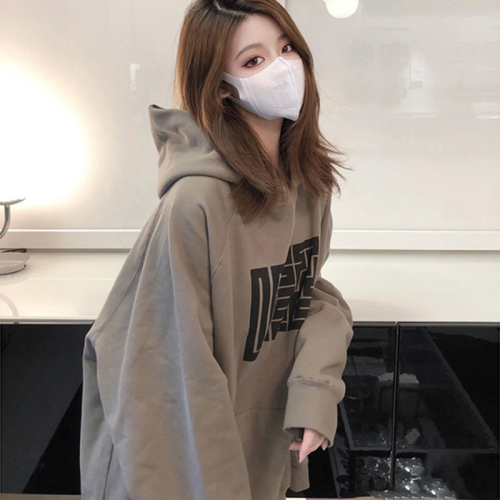 Spring and autumn 2023 new high-end tops loose long-sleeved oversize hooded sweatshirt women's trendy ins