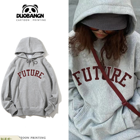 Autumn and winter velvet sweatshirt for women Korean style trendy student loose lazy style long-sleeved ins thickened top hooded jacket cec
