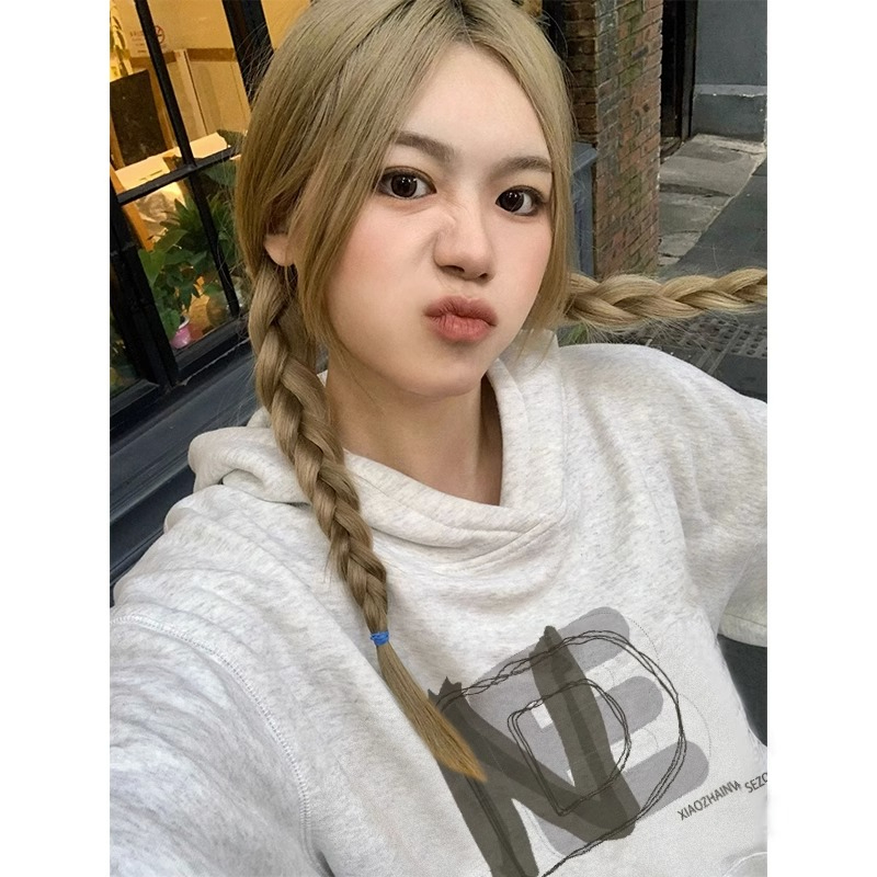 防棉華棉複合牛奶絲300克銀狐絨400克連帽衛衣女