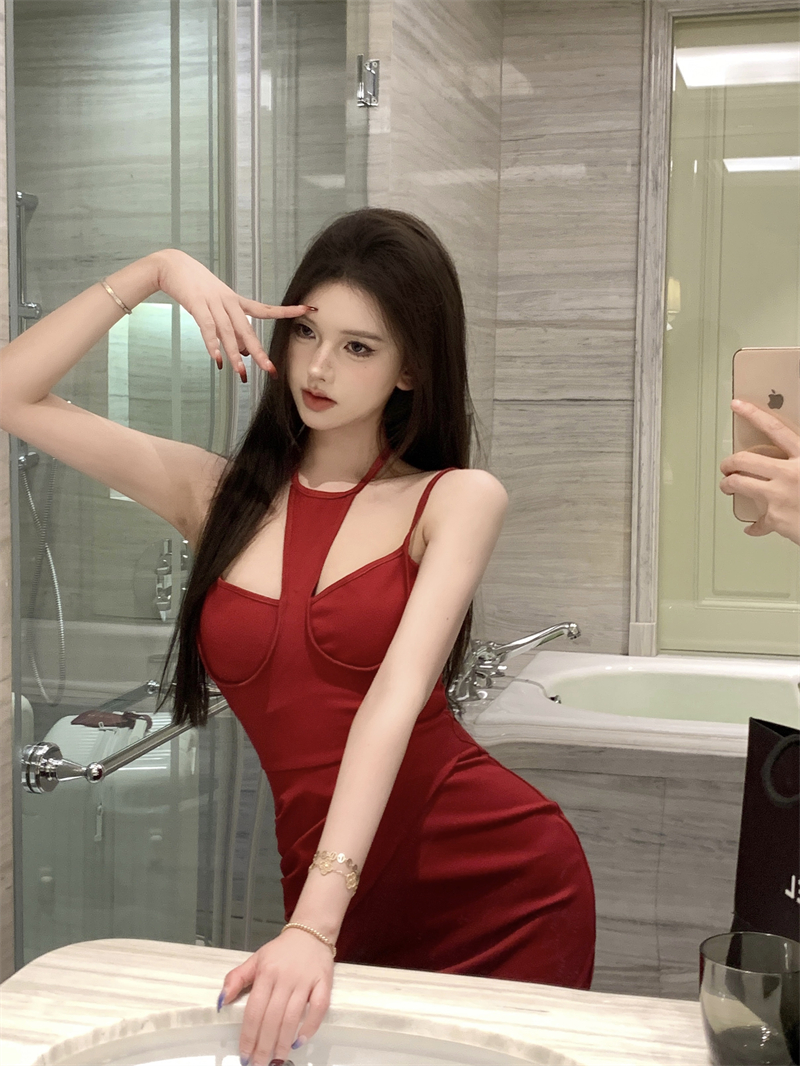 red dress