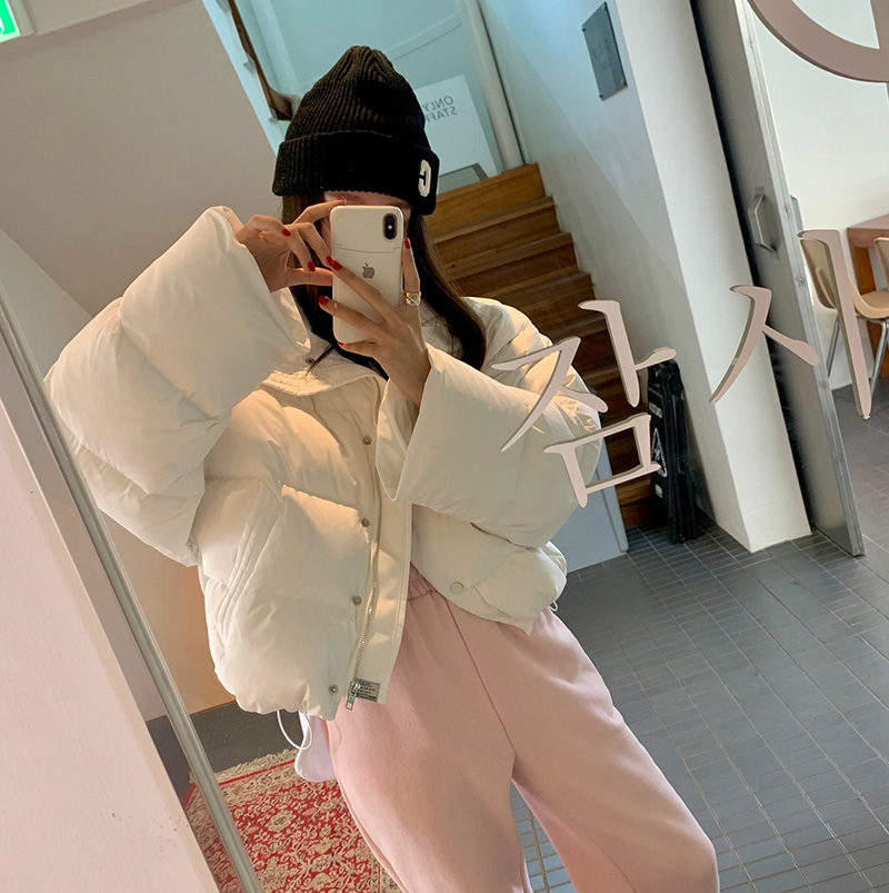 原版  拉鏈立領寬鬆麵包服保暖棉服外套