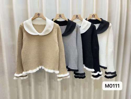 OKMA's same style Korean style gentle temperament sweater for women  autumn and winter top design sweater