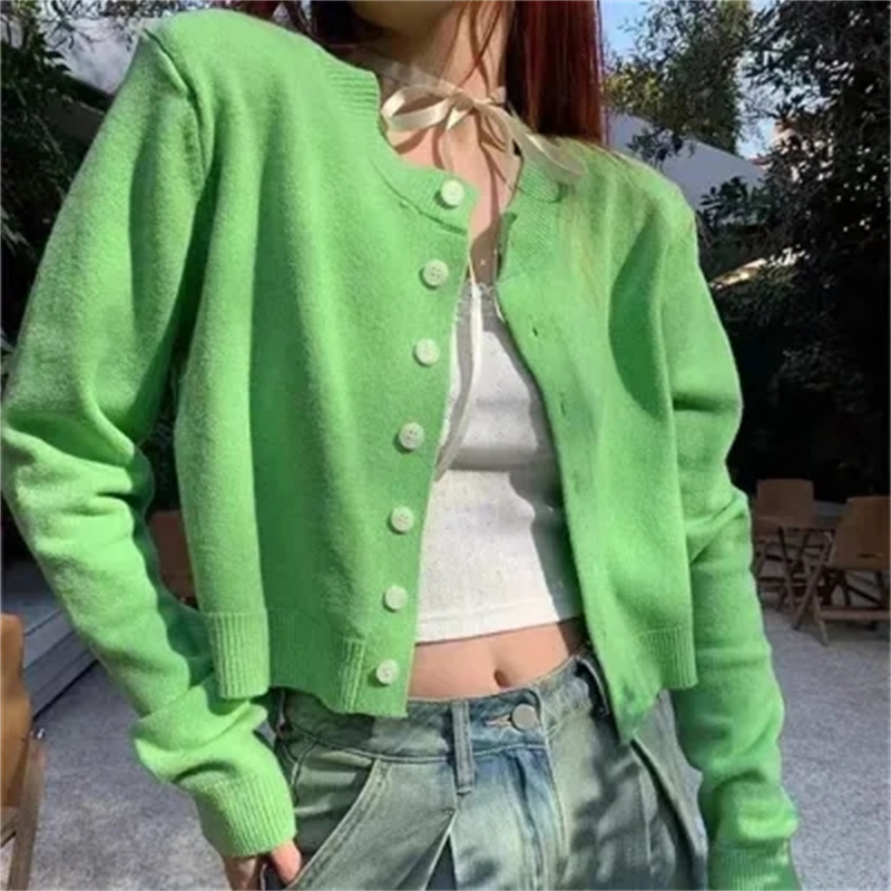 Short cardigan design niche knitted jacket women's spring new age-reducing style thin section age-reducing cardigan top