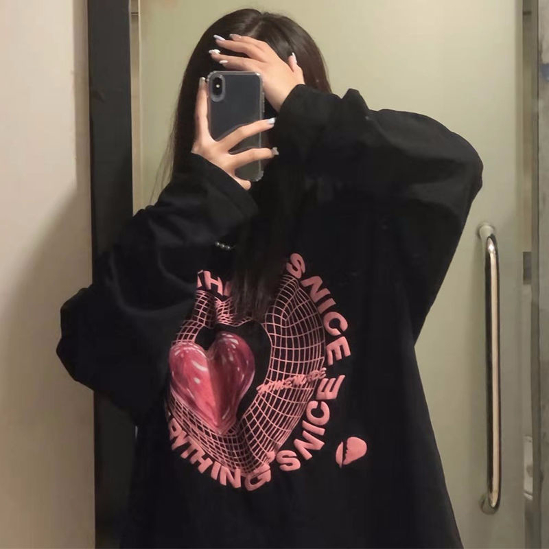 2023 new fashion student wear velvet 250g / large sweatshirt round neck autumn and winter sweatshirt for women plus velvet