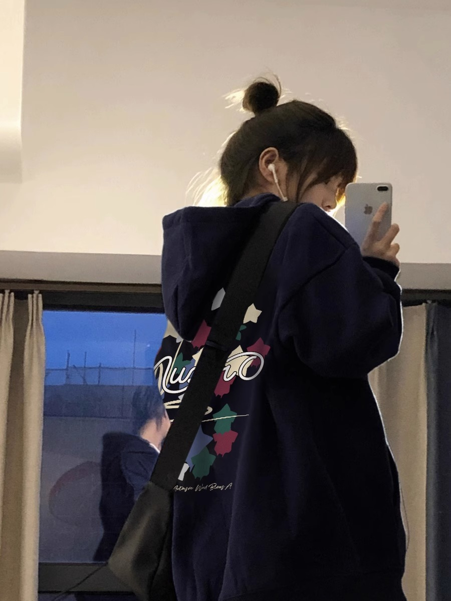 秋冬季仿棉華棉複合牛奶絲320克銀狐絨420克圓領連帽雙帽寬鬆衛衣