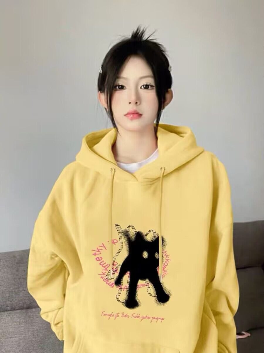 秋冬季仿棉華棉複合牛奶絲320克銀狐絨420克圓領連帽雙帽寬鬆衛衣