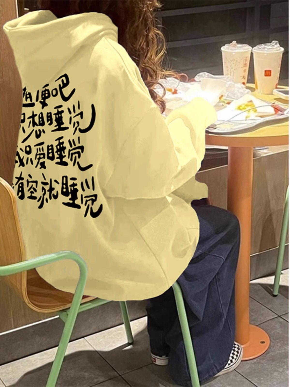 秋冬季仿棉華棉複合牛奶絲320克銀狐絨420克圓領連帽雙帽寬鬆衛衣