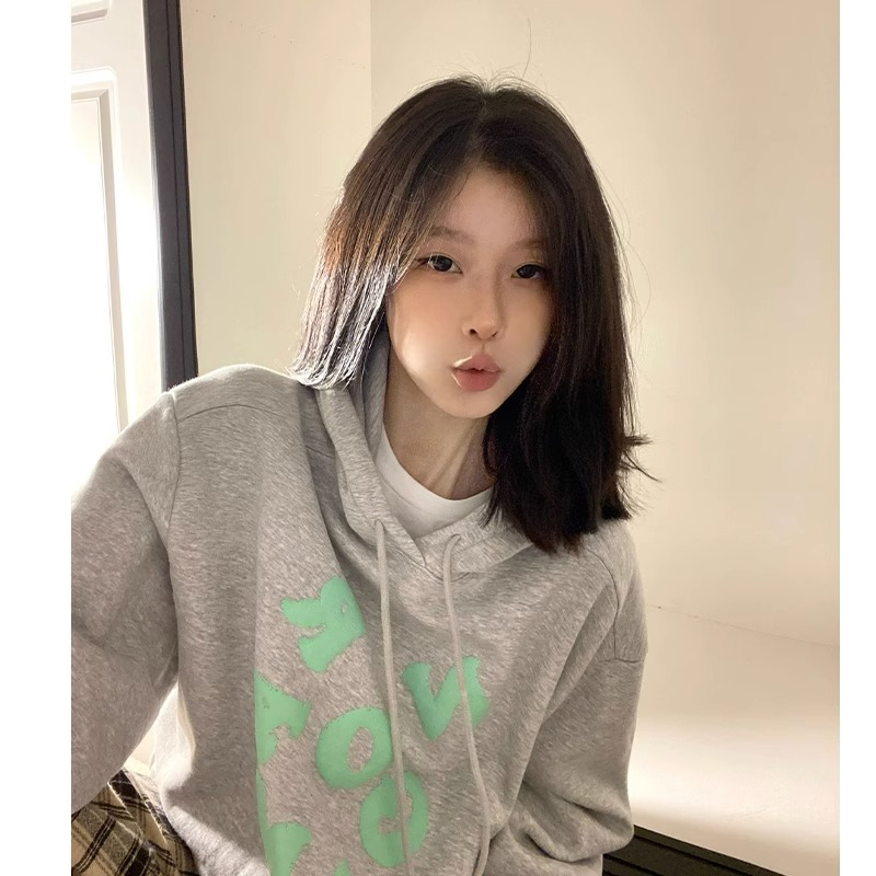 秋冬季仿棉華棉複合牛奶絲320克銀狐絨420克圓領連帽雙帽寬鬆衛衣