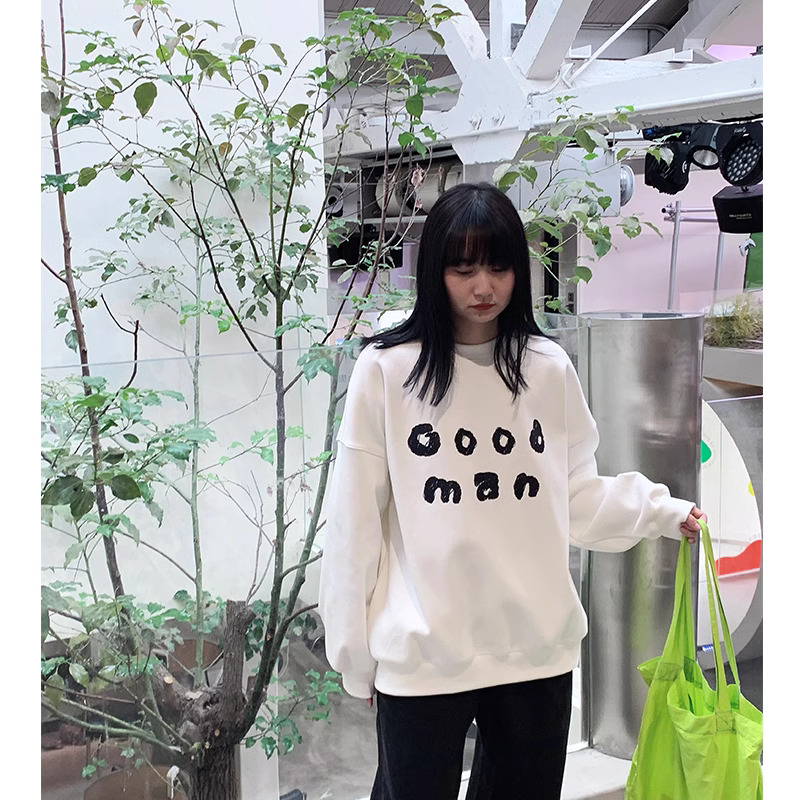 官圖 華棉複合薄款310克/加絨410克 秋冬裝衛衣女印花寬鬆大碼