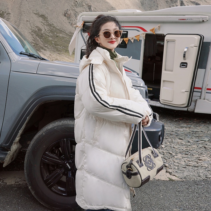 Bread coat, down cotton coat, women's Korean style loose winter coat, mid-length cotton jacket new style