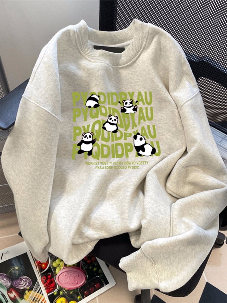 2023年新款時尚學生裝秋裝薄款衛衣女大碼 後包領 拉肩線 M-XXXL
