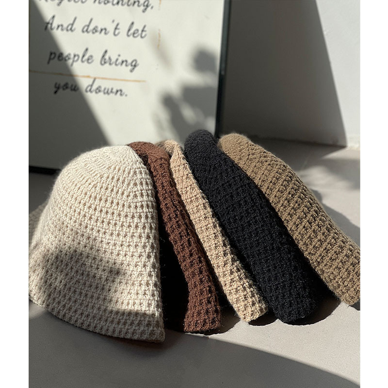 ~2023 Autumn Korean Knitted Fisherman Hat Women’s New Face-Revealing Small Knitted Hat