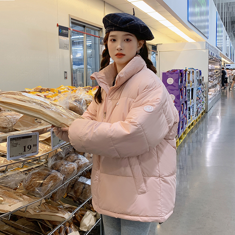 2023 New Fashion Casual Bakery Down Jacket High Collar Women's Korean Style Loose Small Jacket