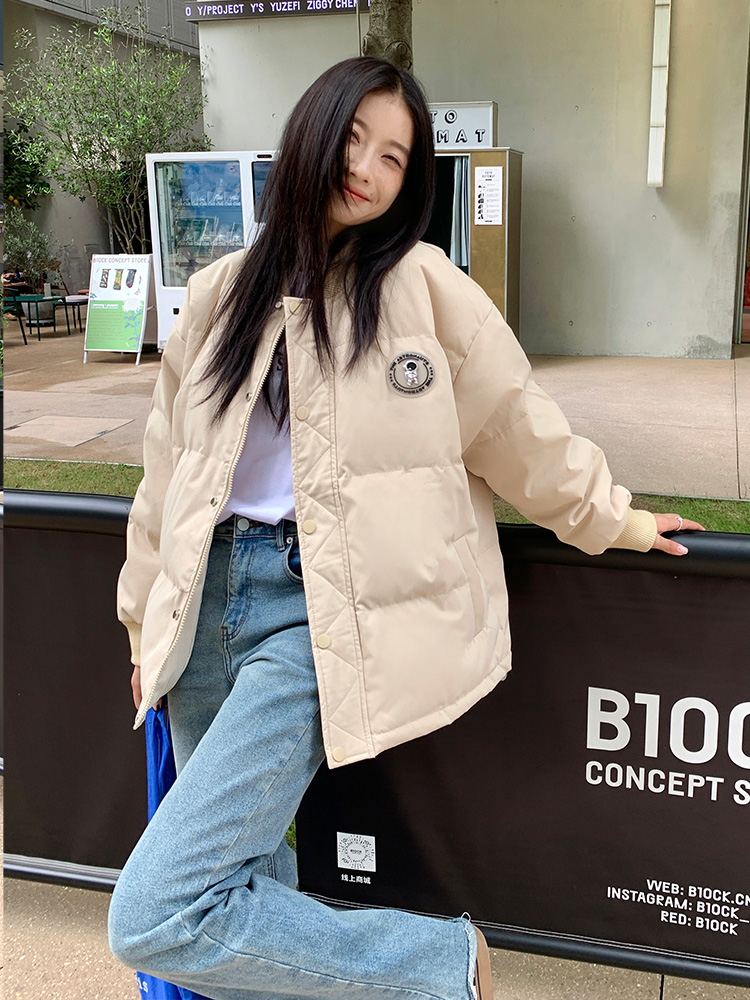 2023年新款冬季棒球服韓系外套潮牌小個子麵包服女士外套厚學院風