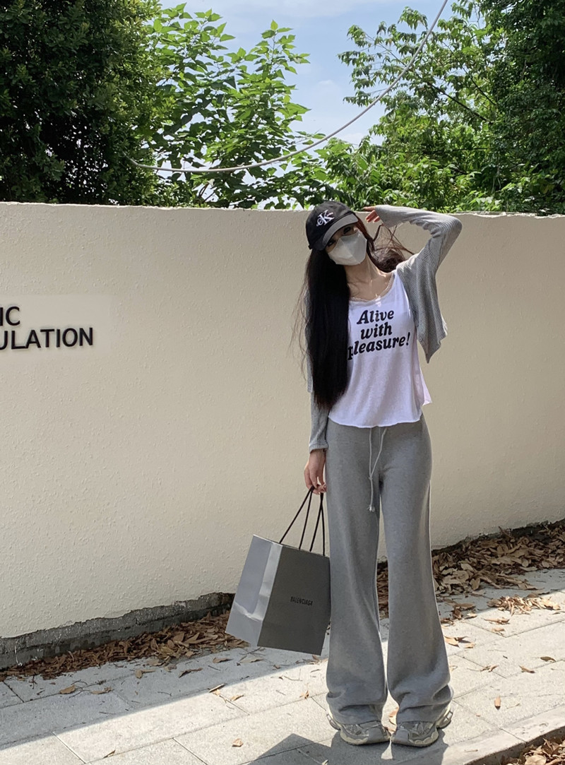 美式vibe風~低腰褲褲子闊腿微喇褲