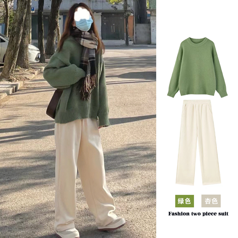 秋季新款茶系穿搭一整套微胖減齡鹽系輕熟高級感韓劇套裝女