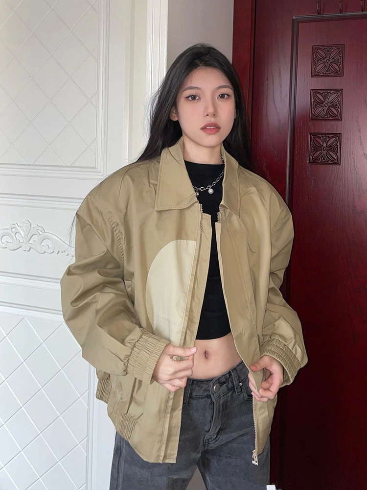 美式新款小眾設計感開衫女寬鬆百搭秋冬款加厚上衣外套上衣
