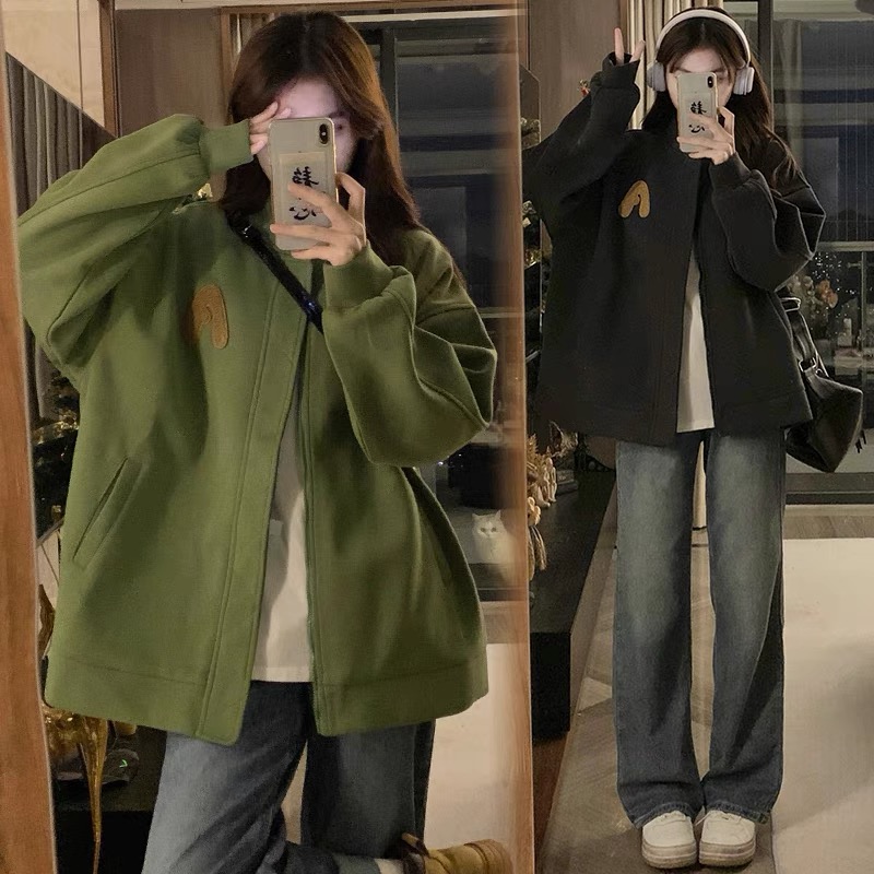Baseball uniform for women spring and autumn 2023 new ins fashion small loose retro short embroidered jacket windbreaker coat