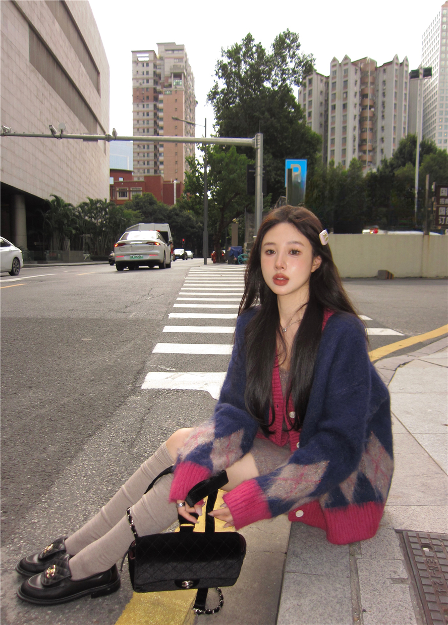 實拍  #羊毛針織開衫外套女連衣裙套裝