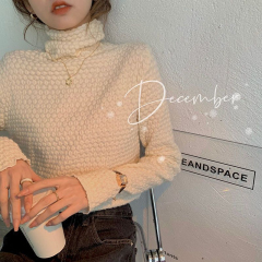 High Neck Base Layer Top for Women, Autumn/Winter Innerwear, Slimming Design, Unique Lace Upstyle, Ins-Inspired Long-Sleeve T-Shirt