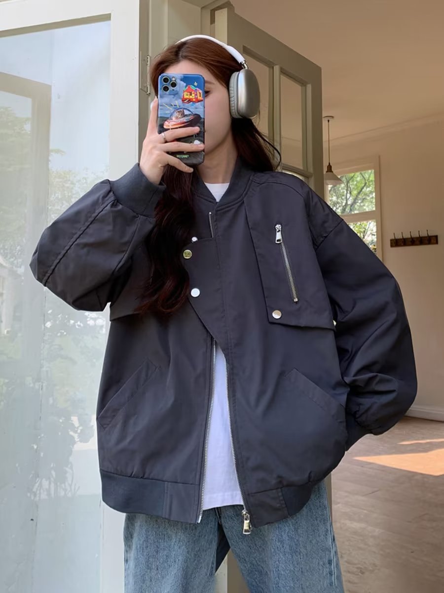 Coats Autumn trendy brand casual workwear handsome jacket tops spring and autumn styles for boys and girls 2023 new style