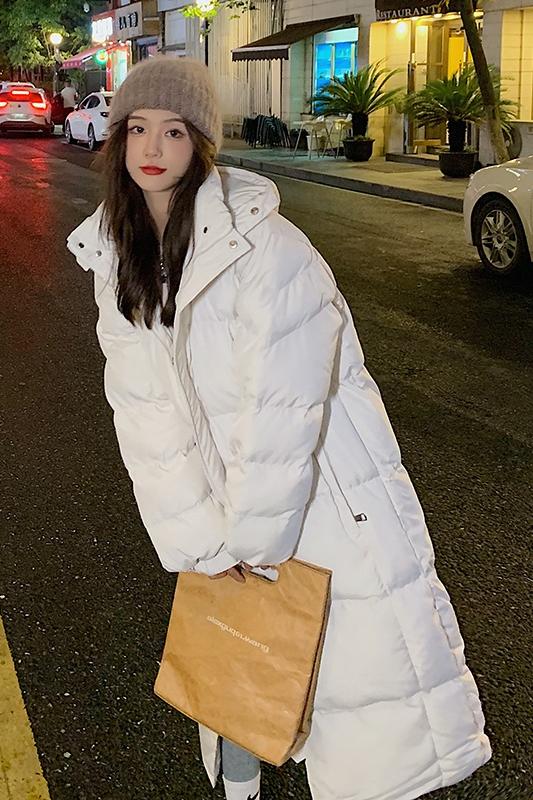 棉服女2023冬新款韓版寬鬆bf長款過膝oversize麵包服ins棉衣