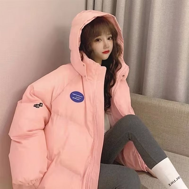 棉服女2023年新款同款女短款羽絨棉衣學生韓版寬鬆加厚棉襖外套