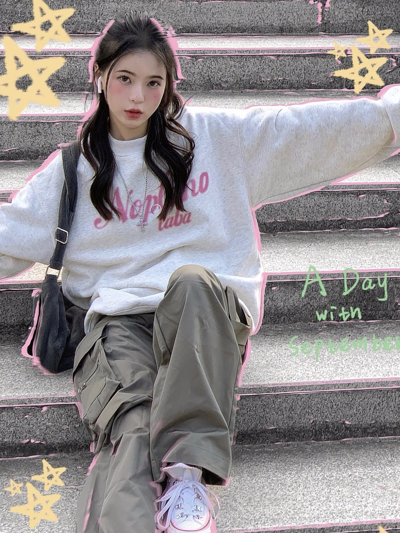 2023新款寬鬆韓國 秋裝薄款衛衣女大碼 後包領 拉肩線 M-XXXL