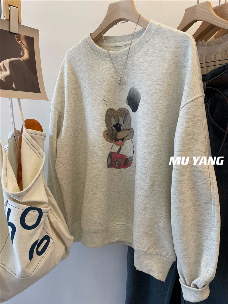 秋裝薄款衛衣女大碼 後包領 拉肩線 M-XXXL