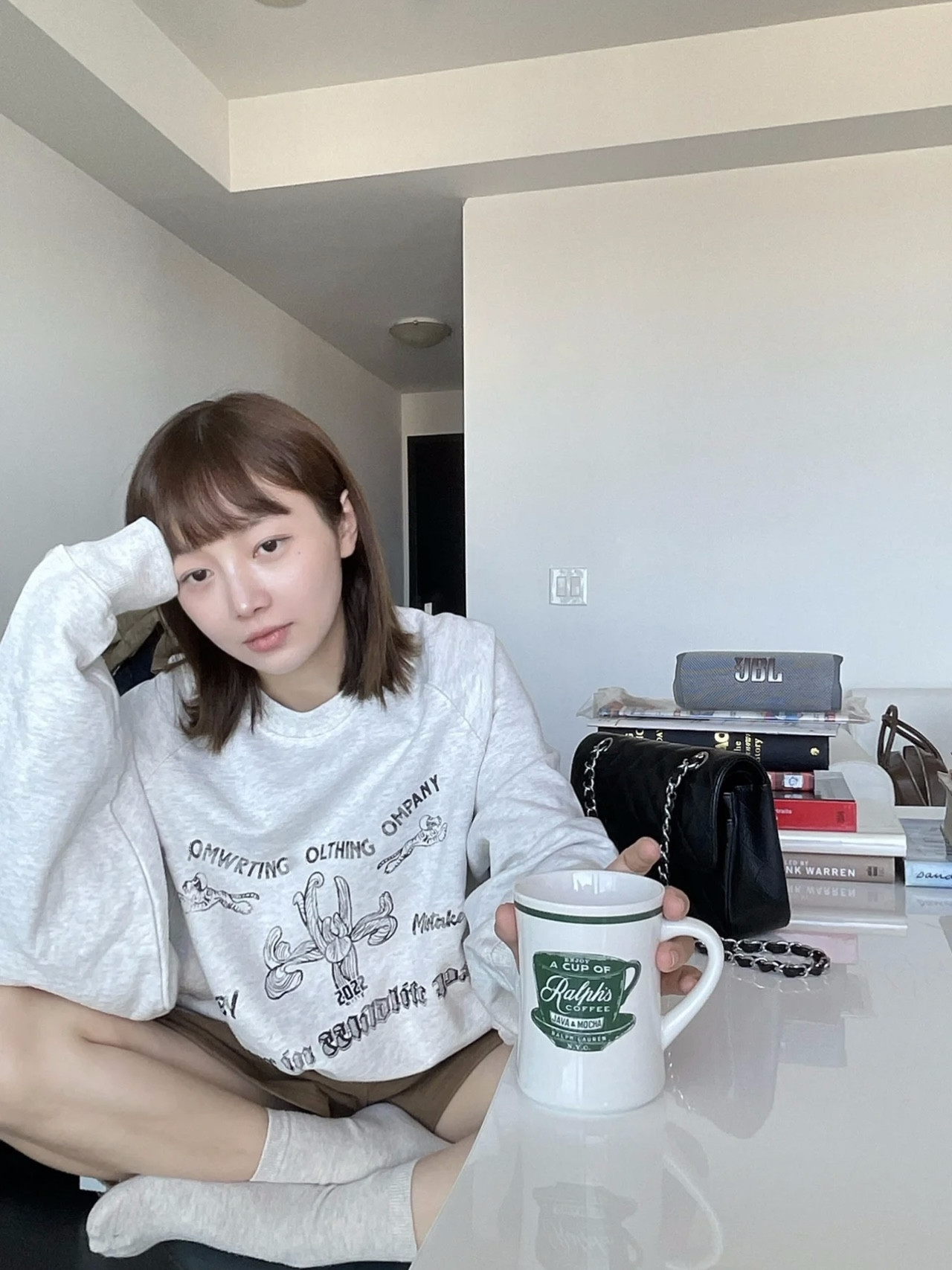2023新款寬鬆 秋裝薄款衛衣女大碼 後包領 拉肩線 M-XXXL
