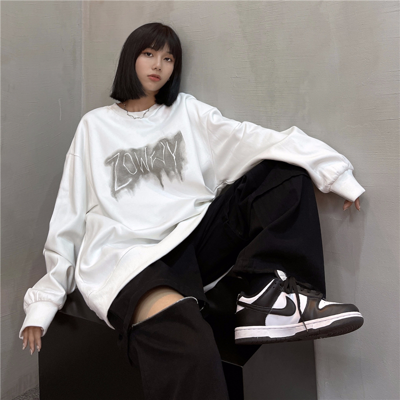 2023新款情侶裝寬鬆 加絨250g / 大衛衣圓領秋冬款衛衣女加絨