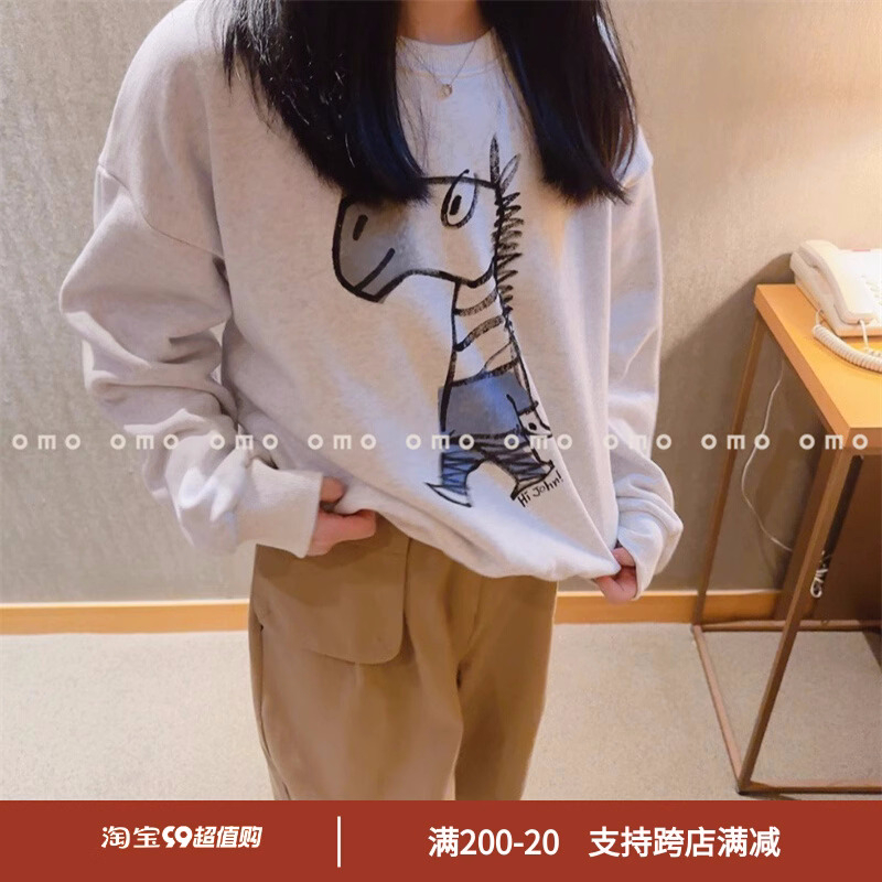 秋裝薄款衛衣女大碼 後包領 拉肩線 M-XXXL