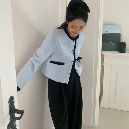 Korean style spring and autumn new sweet little fragrance versatile long-sleeved suit jacket small loose cardigan top