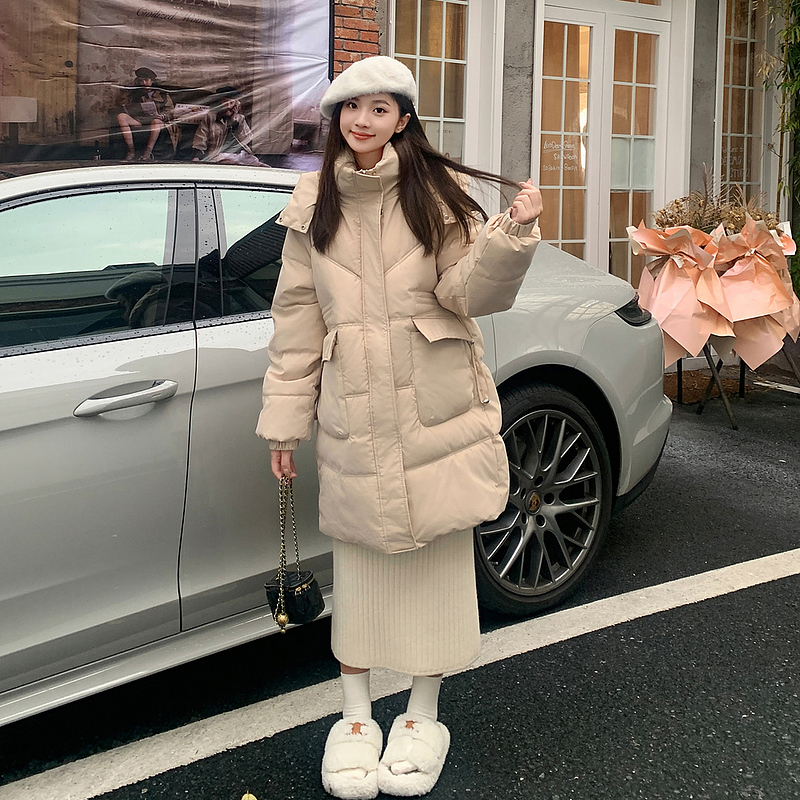 實拍冬季女棉服中長款外套棉襖寬鬆加厚2023新款小個子顯瘦ins潮
