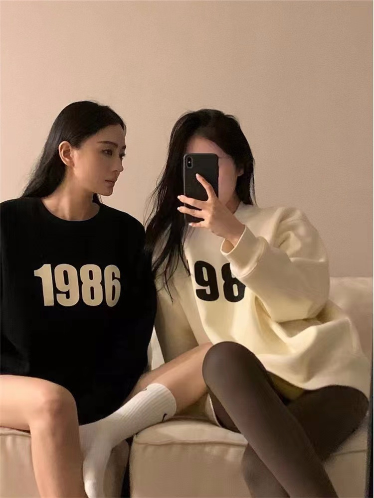 2023年新款時尚休閒 秋裝薄款衛衣女大碼 後包領 拉肩線 M-XXXL