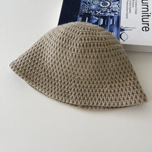 ~2023 Autumn Korean Knitted Fisherman Hat Women’s New Face-Revealing Small Knitted Hat