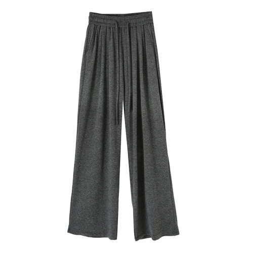 Velvet and thickened glutinous rice pants, wide-leg pants for women, high-waisted loose drape casual pants, lazy style knitted floor-length pants