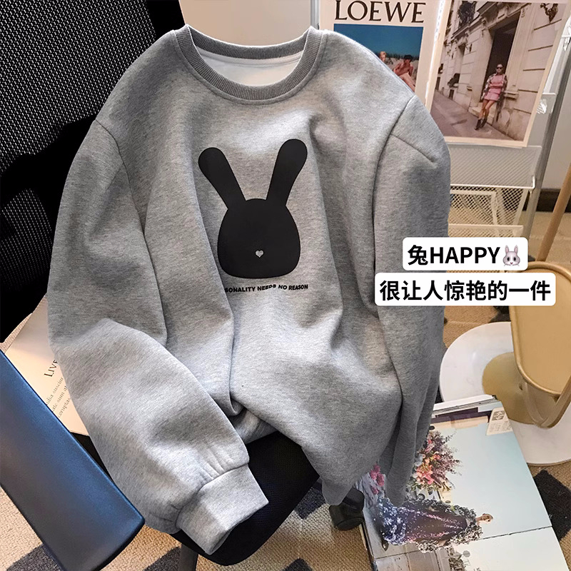 2023年新款時尚學生裝 秋裝薄款衛衣女大碼 後包領 拉肩線 M-XXXL