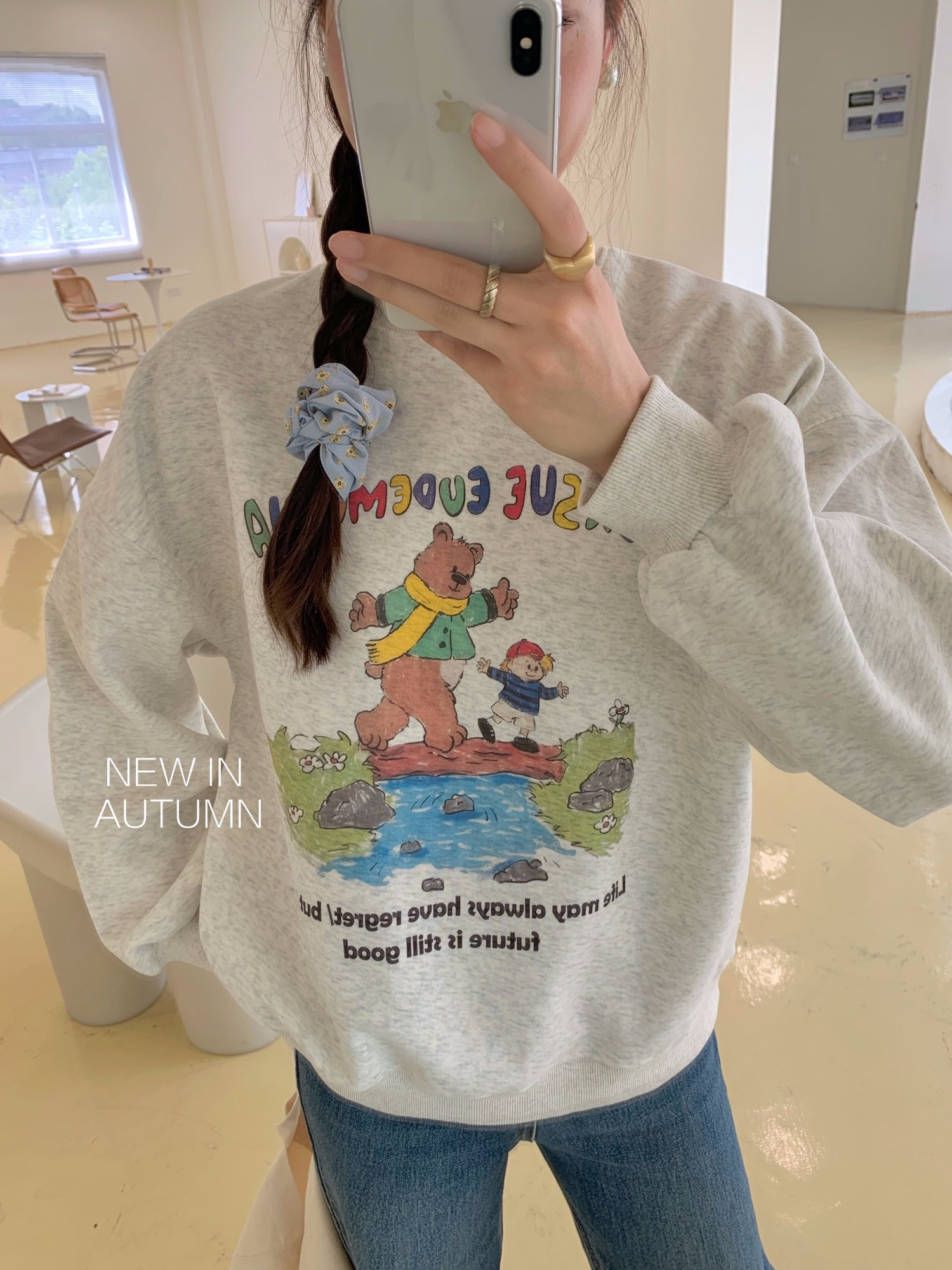 2023新款寬鬆大碼 秋裝薄款衛衣女大碼 後包領 拉肩線 M-XXXL