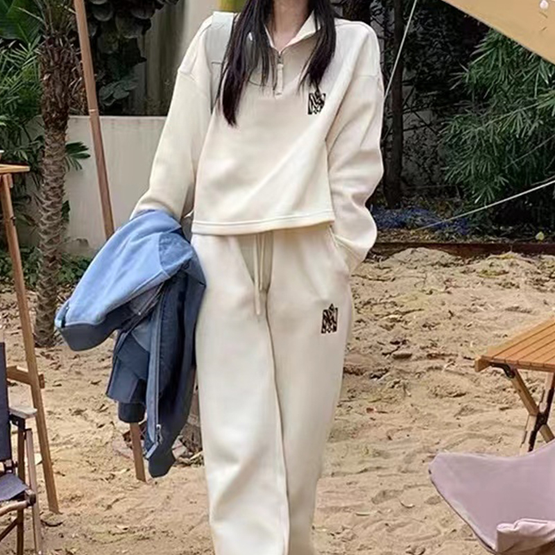 高級感運動套裝女秋季網紅炸街寬鬆韓版時尚洋氣休閒衛衣兩件套潮